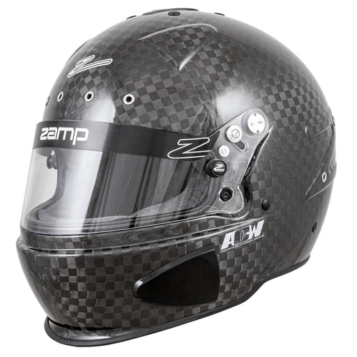 Zamp RZ-88C FIA 8860-2018  Advanced Carbon Super Helmet - Closed Cockpit Helmet - Dirt helmet - Gloss Carbon - Front - Fast Racer 
