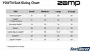 Zamp Racing Youth Suit Sizing Chart - Fast Racer