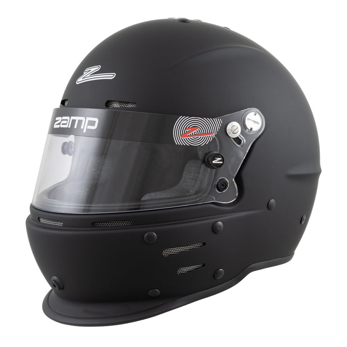 Zamp RZ-62 Aramid Solid SNELL SA2020 Racing Helmet - FXat Black - Front - Fast Racer