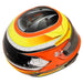 Zamp RZ-70E Switch Graphic - FIA 8859-2015 & Snell SA-2020 Helmet - Orange/Yellow Graphic - Rear - Fast Racer 
