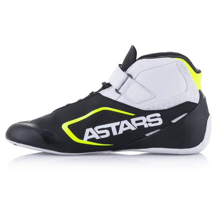 Alpinestars Tech-1 K V2 Karting Shoes - Black/White/Yellow - Internal - Fast Racer
