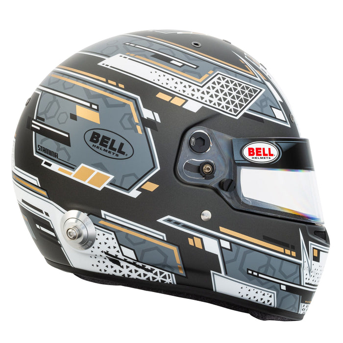 Bell RS7 Stamina - SA2020 Helmet - FIA Helmet - F1 Helmet - Stamina Grey - Right Side - Fast Racer