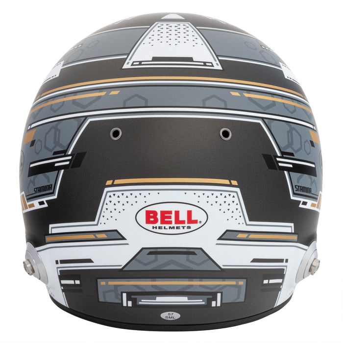 Bell RS7 Stamina - SA2020 Helmet - FIA Helmet - F1 Helmet - Stamina Grey - Back - Fast Racer