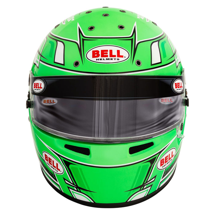 Bell KC7-CMR Youth Kart Helmet - Champion Green - Front - Fast Racer