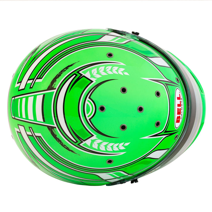 Bell KC7-CMR Youth Kart Helmet - Champion Green - Top - Fast Racer