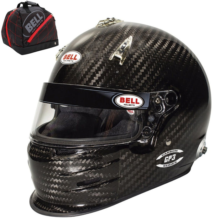 Bell GP.3 Carbon Open Wheel Racing Helmet SA2020 Helmet Racing +FREE Bag Back View - Fast Racer