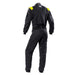 OMP FIRST-S Racing Suit - Anthracite/Fluo Yellow - Back - Fast Racer