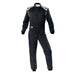 OMP FIRST-S Racing Suit - Black/White - Front - Fast Racer