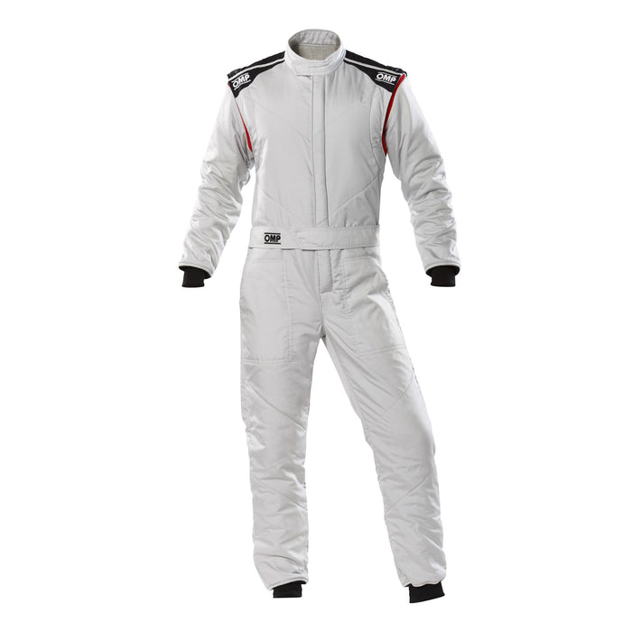 OMP FIRST-S Racing Suit - Grey, Silver - Front - Fast Racer
