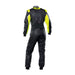 OMP Tecnica Evo Race Suit MY2021 - Fire Suit - Auto Racing Suit - Back - Black / Yellow - Fast Racer