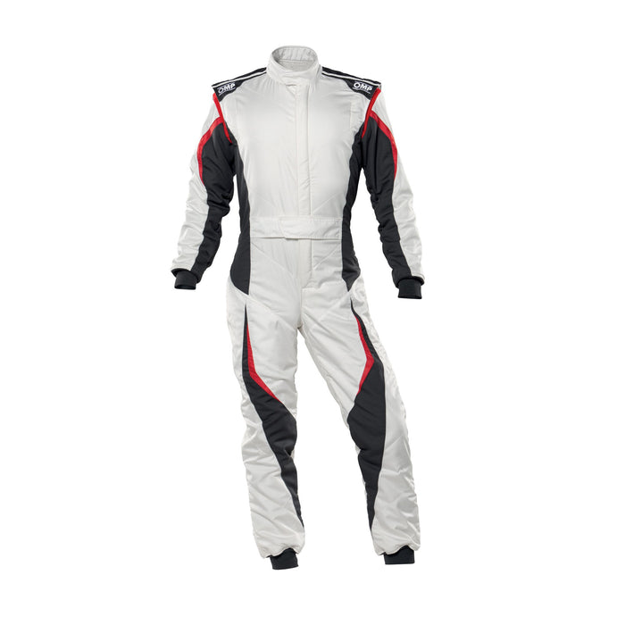 OMP Tecnica Evo Race Suit MY2021 - Fire Suit - Auto Racing Suit -  White / Black - Fast Racer