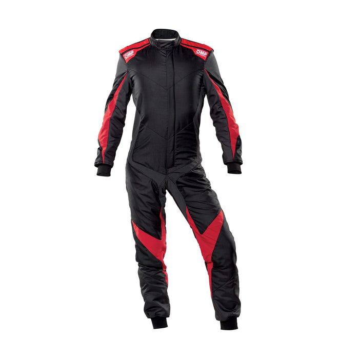 OMP One Evo X Racing Suit - Ultra-light Racing Suit - IA01861 - Front - Black / Red - MY2021 - Fast Racer