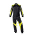 OMP One Evo X Racing Suit - Ultra-light Racing Suit - IA01861 - Front - Black / Fluo Yellow - MY2021 - Fast Racer