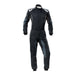OMP Tecnica Hybrid Racing Suit - Black/Silver - Front - Fast Racer