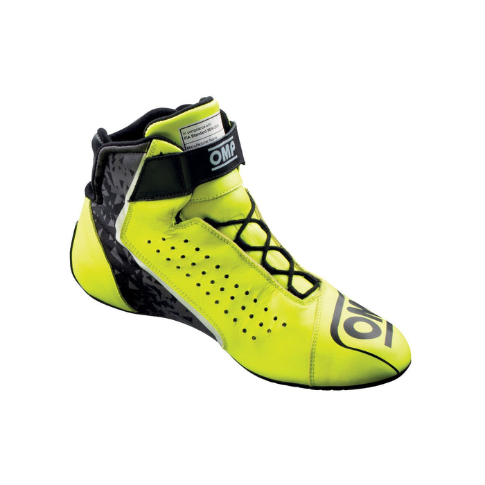 OMP ONE EVO X Professional Racing Shoes MY2021 - Internal - Fluo Yellow / Black - Fast Racer