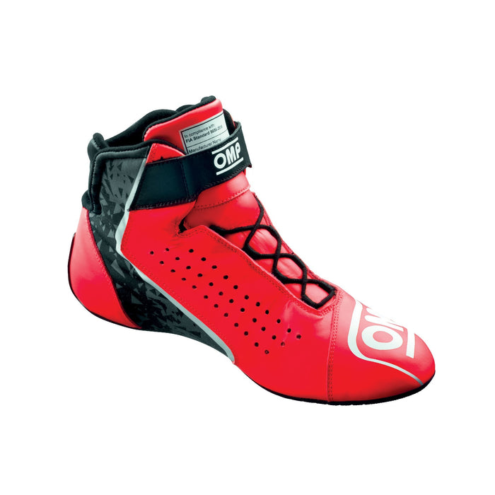 OMP ONE EVO X Professional Racing Shoes MY2021 - Internal - Red / Black - Fast Racer