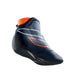 OMP ONE-S Auto Racing Boots Shoes , Navy Blue / Fluo Orange - Fast Racer 3