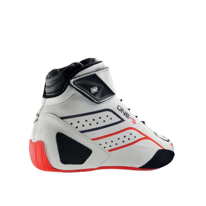 OMP ONE-S Auto Racing Boots Shoes , White/Red - Fast Racer 4