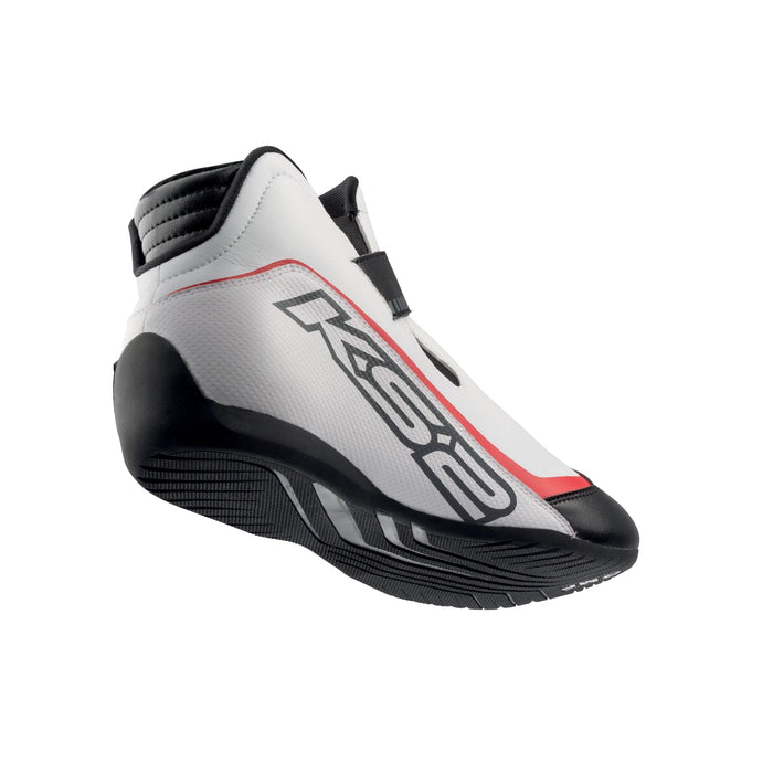 OMP KS-2 Karting Shoes MY2021, Kart Boots - White / Black - Sole / Inside View - Fast Racer