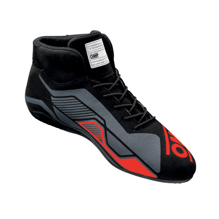 OMP SPORT Racing Shoes MY2022 - Black/Red - Fast Racer - Side Internal View