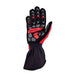 OMP KS-2R Go Kart Racing Gloves - Rubber Protection - Red/Black - Back - Fast Racer