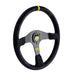 OMP Velocita 380 Racing Steering Wheel - Black Suede - Fast Racer