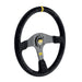 OMP Velocita 350 Racing Steering Wheel - Black Suede - Fast Racer