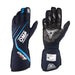 ONE EVO X Racing Gloves MY2021, OMP Race Gloves  - Pair - Navy Blue - Fast Racer