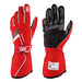 OMP Tecnica Race Gloves - Red/White/Grey - Pair - Fast Racer
