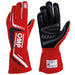 OMP First-Evo Fireproof Racing Gloves 2020 - Red - Fast Racer
