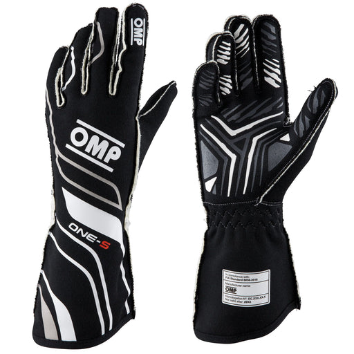 OMP ONE-S Racing Gloves MY2020, Black/White - FAST RACER
