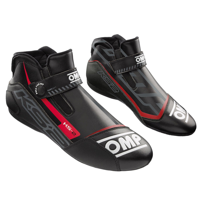 OMP KS-2 Karting Shoes MY2021, Kart Boots - Black - Fast Racer