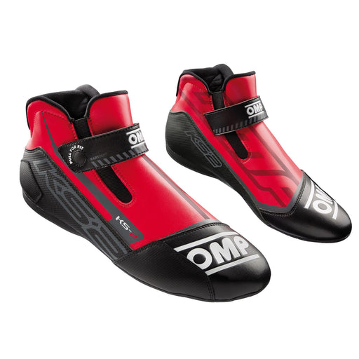 OMP KS-2 Karting Shoes MY2021, Kart Boots - Red / Black - Fast Racer