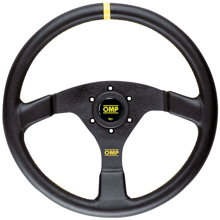OMP Velocita 350 Racing Steering Wheel - Smooth Leather - Top View - Fast Racer
