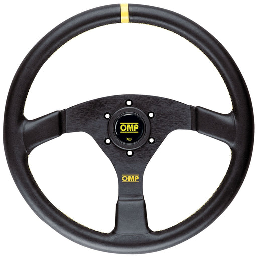 OMP Velocita 380 Racing Steering Wheel - Smooth Leather - Top View - Fast Racer