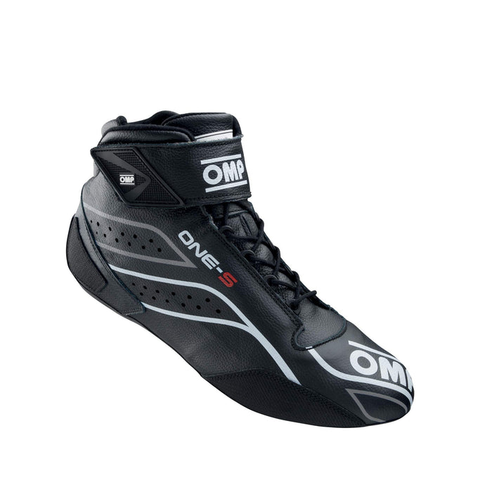 OMP ONE-S Auto Racing Boots Shoes , Black / White - Fast Racer 1