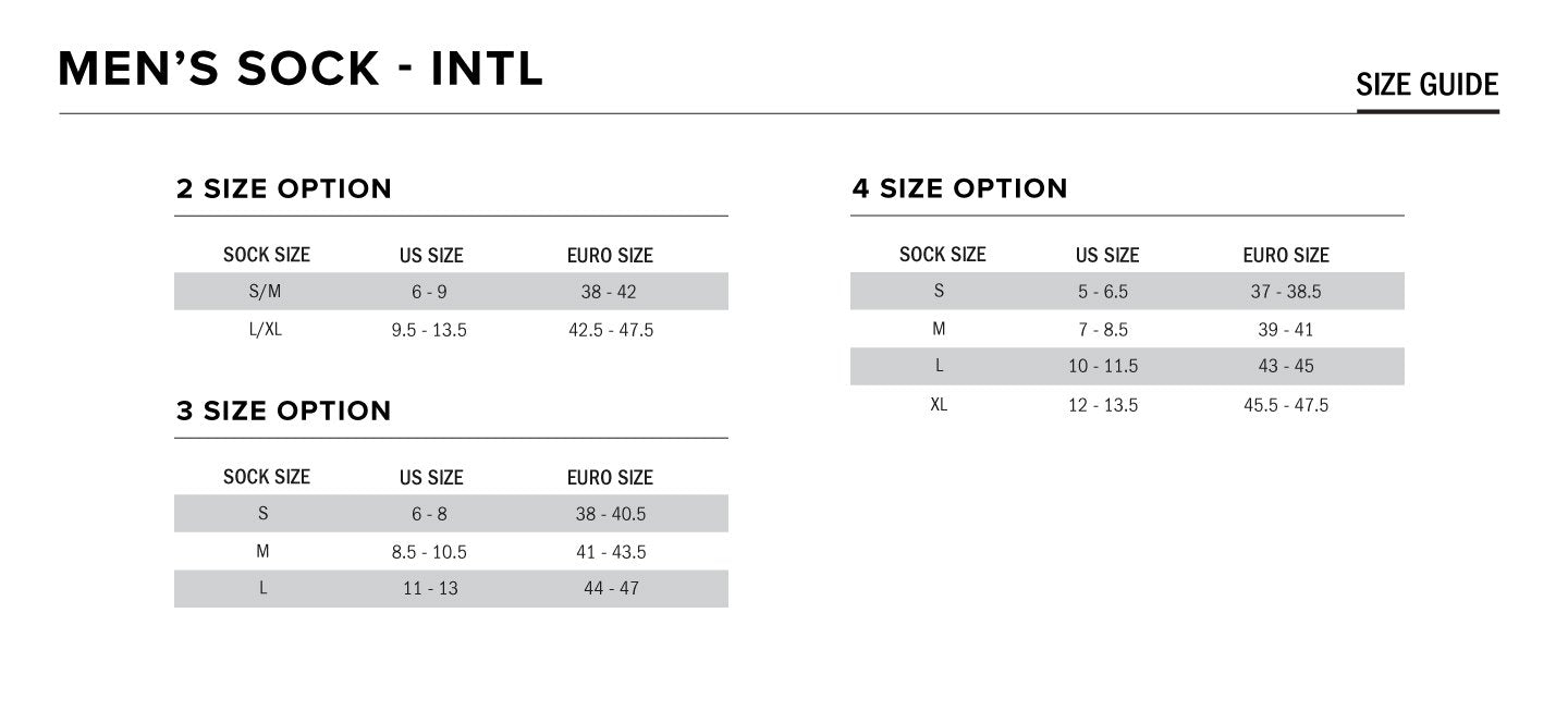 Alpinestars ZX V3 Socks - Racing Underwear - Size Chart - Fast Racer
