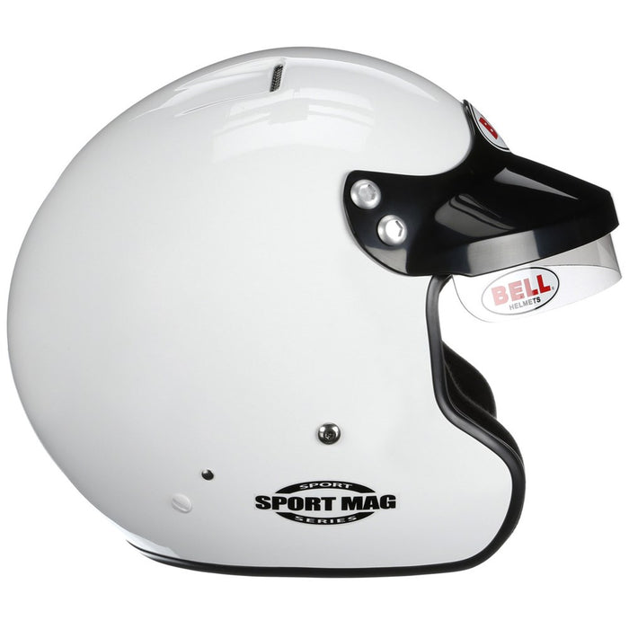 Bell Sport Mag Open Face Racing Helmet - Snell SA2020 - White Right - Fast Racer